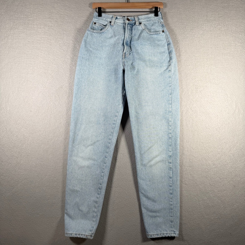 Vintage Gap High Waisted Mom Jeans Light Wash Tapered Leg 8L Made in USA FR671